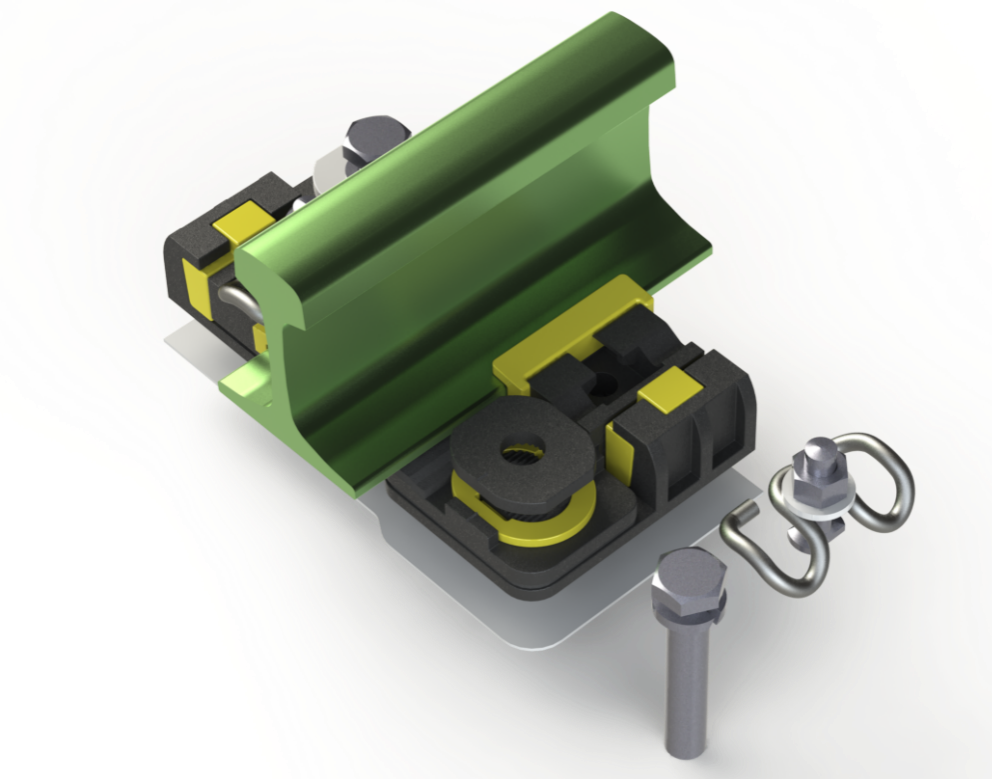 有档肩型双层非线性减振扣件